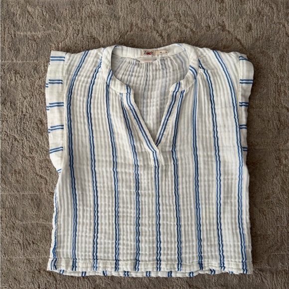 Faherty Tops - Faherty Dream Cotton Gauze Dylan Top Size Medium